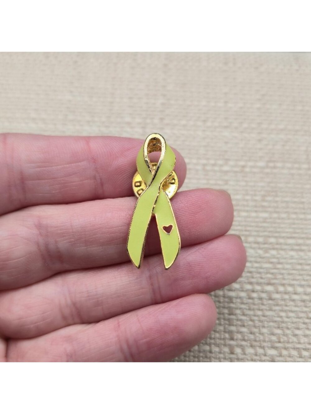 Lime Green Awareness Ribbon Enamel Lapel Pin Mental Health Lymphoma A9123